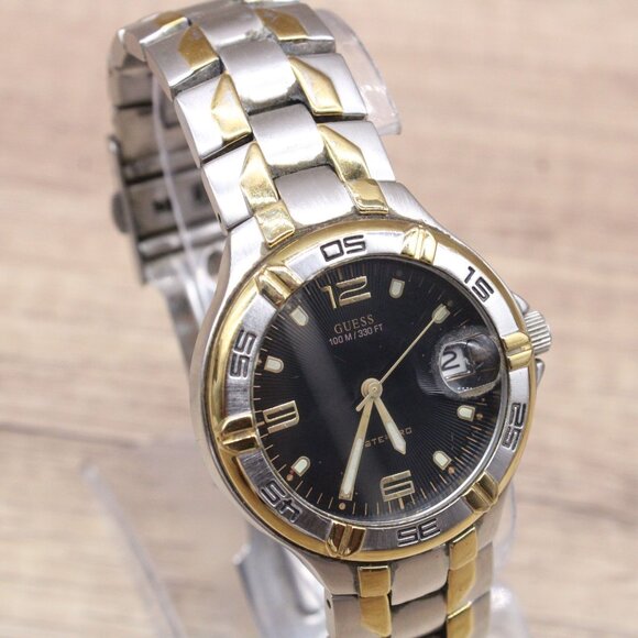 Guess Waterpro Watch Unisex Multi-toned Stainless Steel Classic Date Dial 100m - Picture 4 of 10